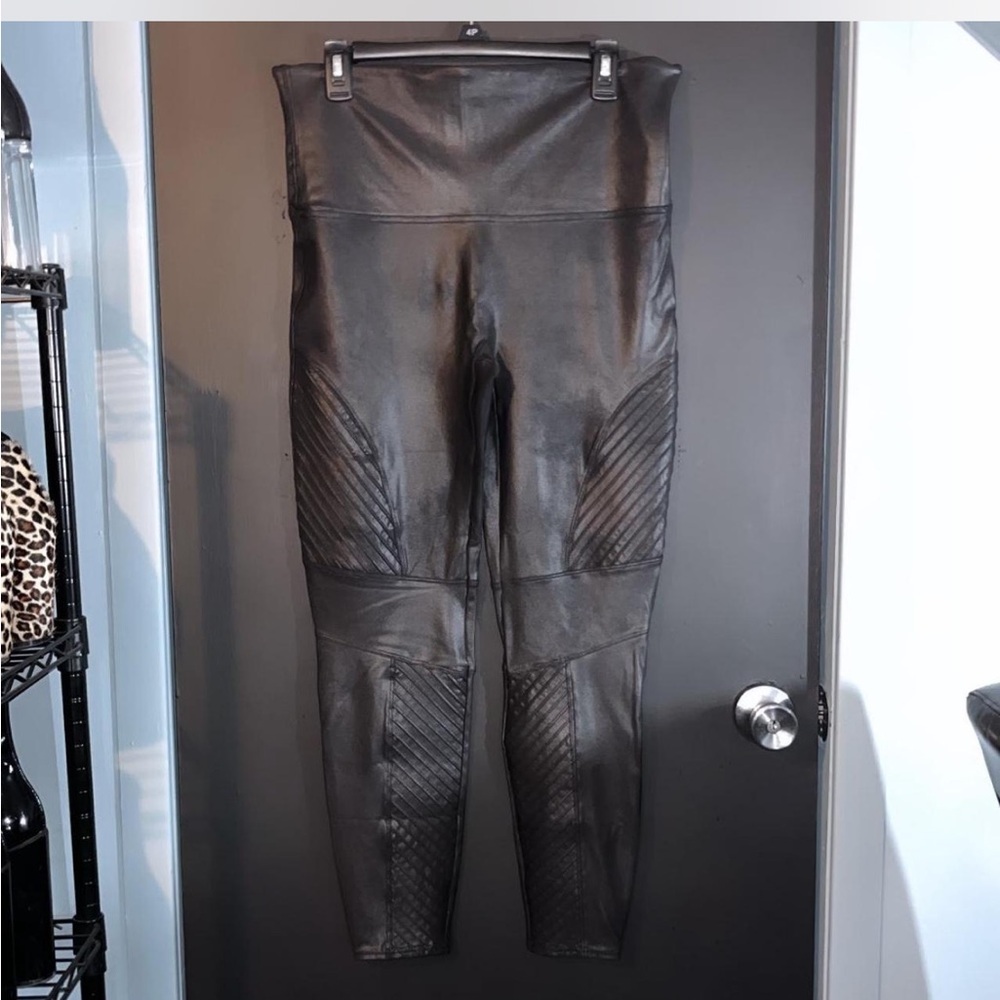 SPANX Faux Leather Moto Leggings